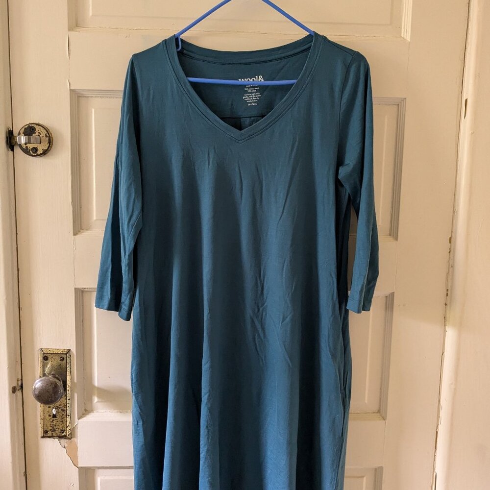 Wool& Willow Dress (Original/Classic Design) Medium Long Ocean Teal